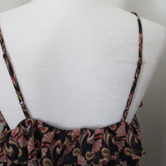 Webster Miami for Target Blue Print Ruffle Neck Cami Size L - Picture 13 of 14